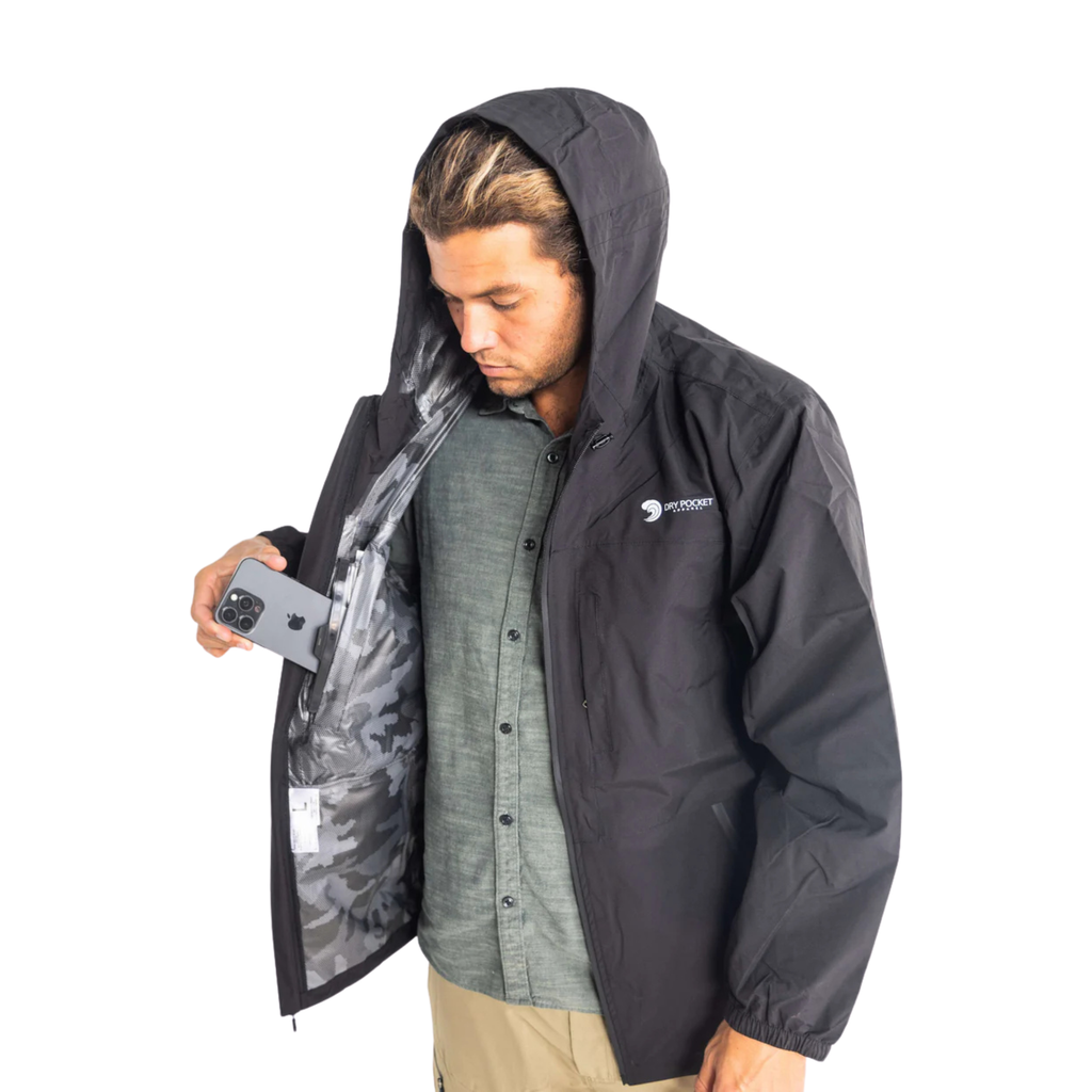 Black Fin - Waterproof Rain Jacket With A Waterproof Pocket