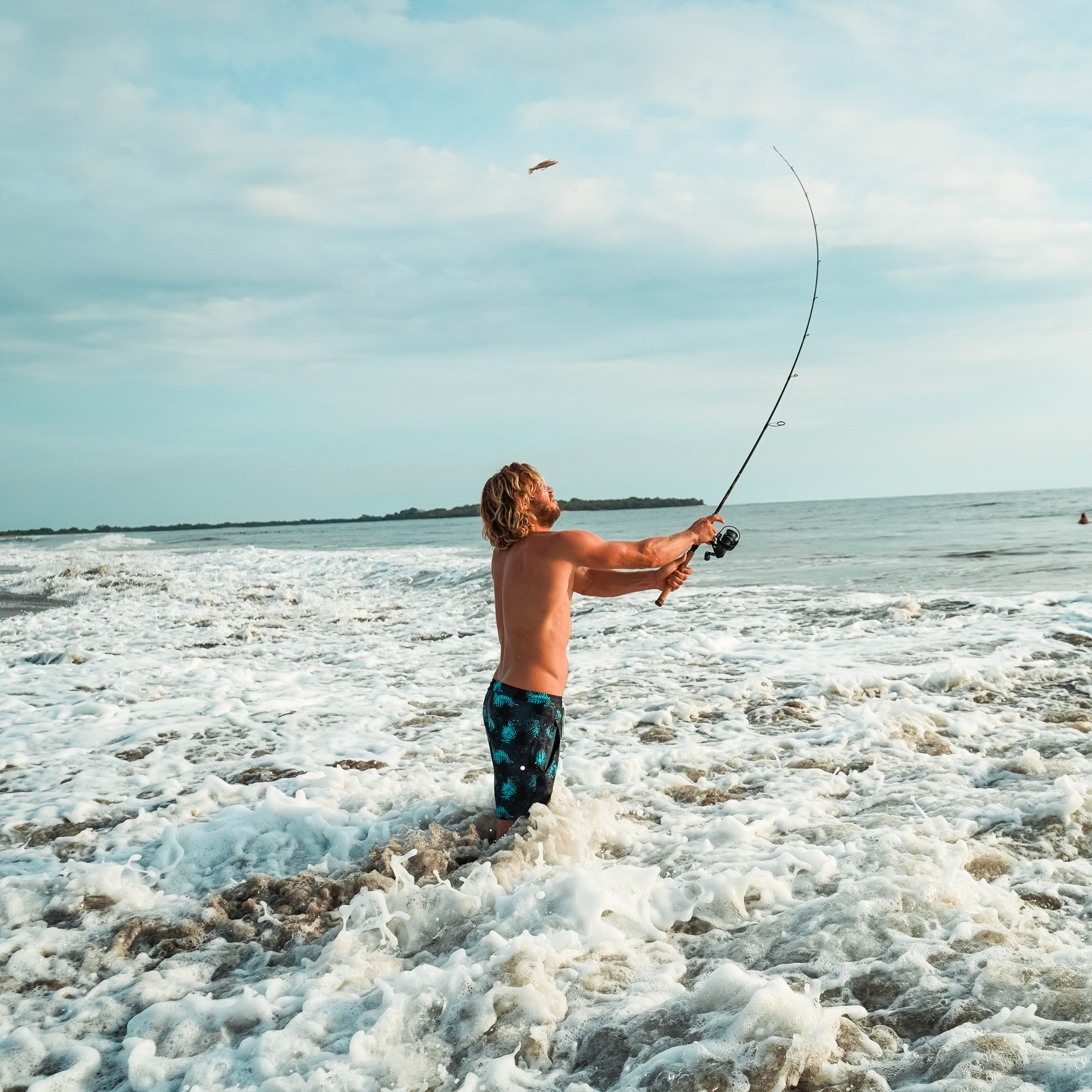 Midnight Palms - Waterproof Swim Shorts With A Waterproof Pocket