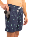 Tropical Trees - Waterproof Swim Shorts With A Waterproof Pocket